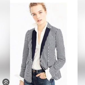 J crew gingham blazer